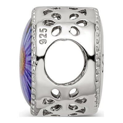 Sterling Silver September Flower Bead – view 3