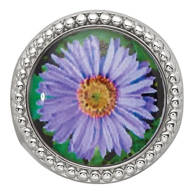 Sterling Silver September Flower Bead – view 4
