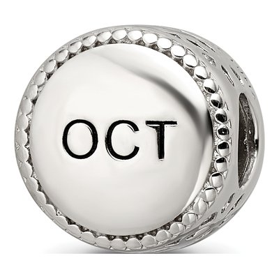 Sterling Silver October Flower Bead – view 5
