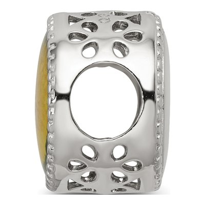 Sterling Silver November Flower Bead – view 3