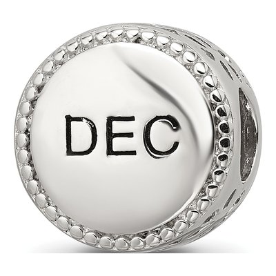 Sterling Silver December Flower Bead – view 5