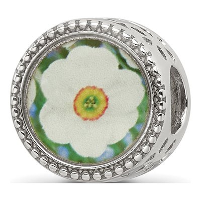 Sterling Silver December Flower Bead