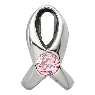 Sterling Silver CZ Ribbon Bead – view 5