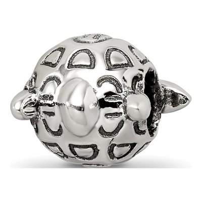 Sterling Silver Antiqued Turtle Bead – view 5