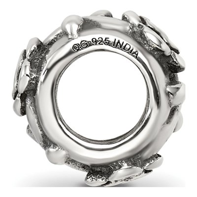 Sterling Silver Antiqued Flower Bead – view 3