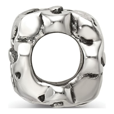 Sterling Silver Antiqued Flower Kids Bead – view 3