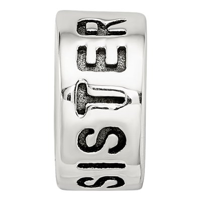 Sterling Silver Antiqued Sister Bead – view 5