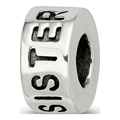 Sterling Silver Antiqued Sister Bead