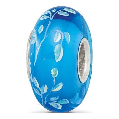 Sterling Silver Bird Blue Glass Bead – view 6