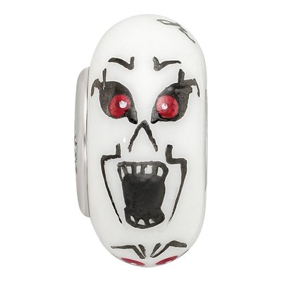 Sterling Silver Ghouls Glass Bead – view 4