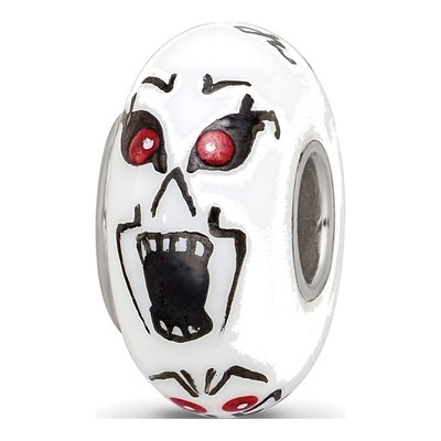 Sterling Silver Ghouls Glass Bead