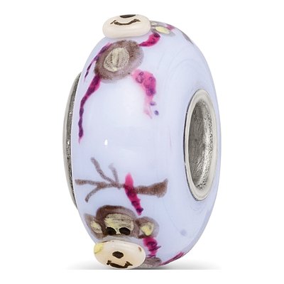 Sterling Silver Hand Painted Monkey Bead – view 6