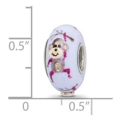 Sterling Silver Hand Painted Monkey Bead – view 7