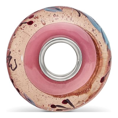 Sterling Silver Hand-Painted Bird Glass Bead – view 3