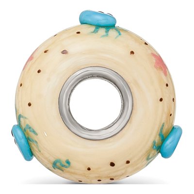 Sterling Silver Hand Painted Crab Glass Bead – view 3