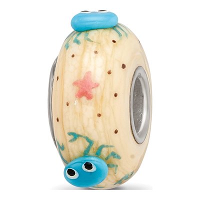 Sterling Silver Hand Painted Crab Glass Bead – view 6