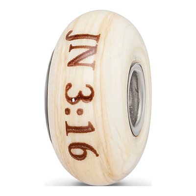 Sterling Silver Hand Painted Religious Bead