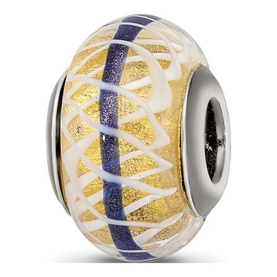 Sterling Silver Glass Bead
