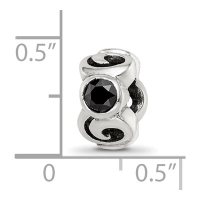 Sterling Silver CZ Bead – view 7
