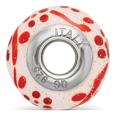 Sterling Silver Glass Flower Bead – view 3