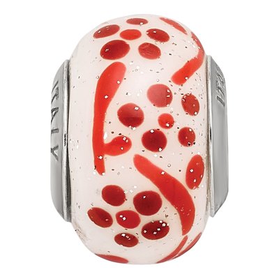 Sterling Silver Glass Flower Bead – view 4