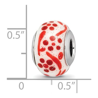 Sterling Silver Glass Flower Bead – view 5