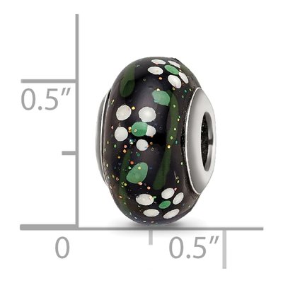 Sterling Silver Flower Glass Bead – view 5