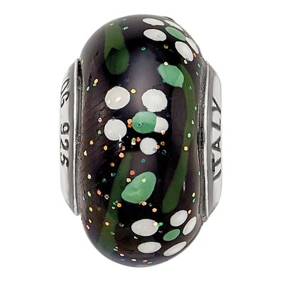Sterling Silver Flower Glass Bead – view 6