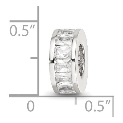 Sterling Silver CZ Spacer Bead – view 5