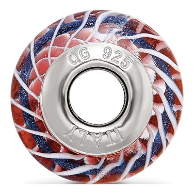 Sterling Silver Pink Glass Bead – view 3
