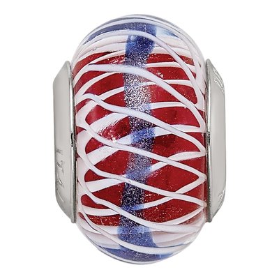Sterling Silver Pink Glass Bead – view 6