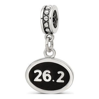 Sterling Silver Marathon Dangle Bead