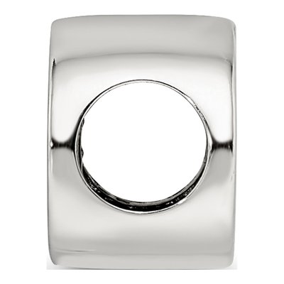 Sterling Silver Black Enamel Bead – view 3