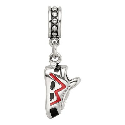 Sterling Silver Runner's Shoe Dangle Bead – view 5