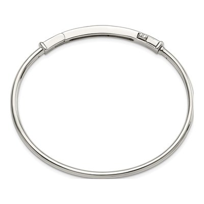Sterling Silver Hinged Bangle Bracelet – view 3