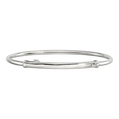 Sterling Silver Hinged Bangle Bracelet – view 4