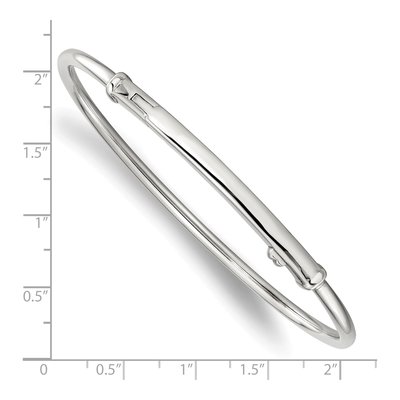 Sterling Silver Hinged Bangle Bracelet – view 5