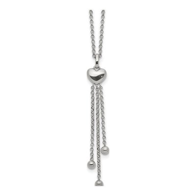 Sterling Silver Reflection Heart Necklace