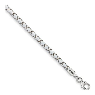 Sterling Silver Leather Wrap Bracelet