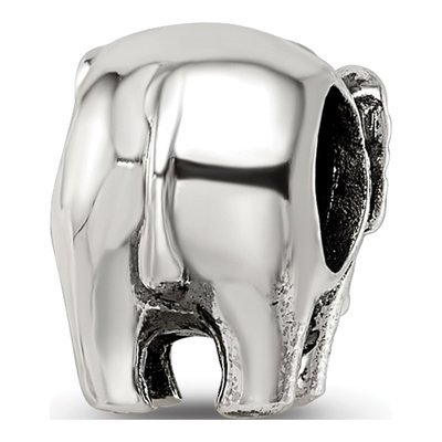 Sterling Silver Antiqued Elephant Bead – view 5