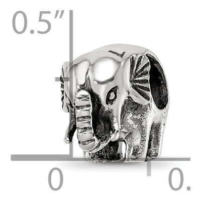 Sterling Silver Antiqued Elephant Bead – view 6