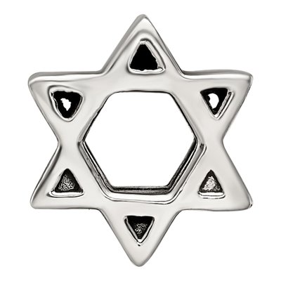 Sterling Silver Star of David Bead – view 4