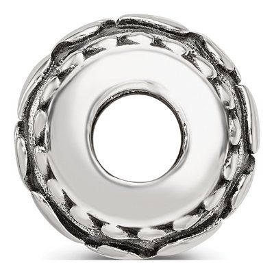 Sterling Silver Antiqued Hearts Bead – view 3
