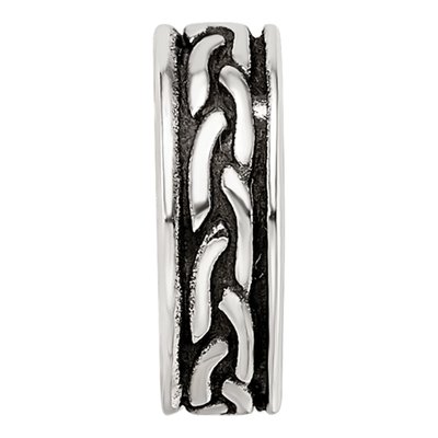 Sterling Silver Antiqued Pattern Bead – view 4