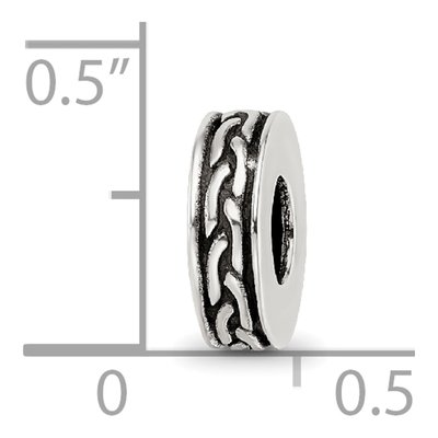 Sterling Silver Antiqued Pattern Bead – view 5