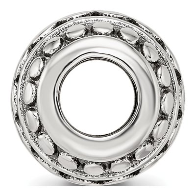 Sterling Silver Antiqued Pattern Bead – view 3