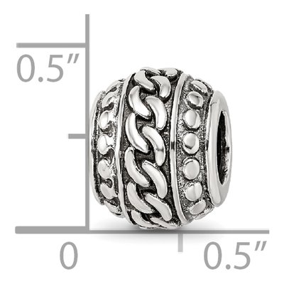Sterling Silver Antiqued Pattern Bead – view 6