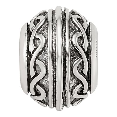 Sterling Silver Antiqued Pattern Bead – view 5