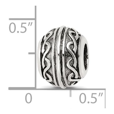 Sterling Silver Antiqued Pattern Bead – view 6