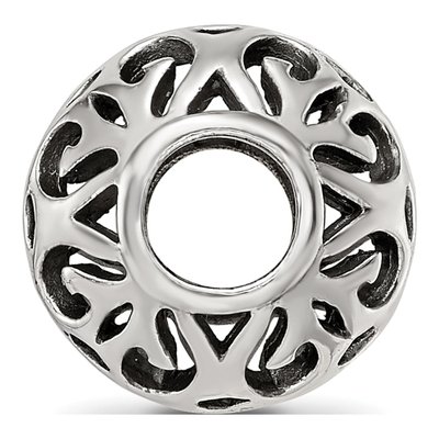 Sterling Silver Antiqued Hollow Bead – view 3